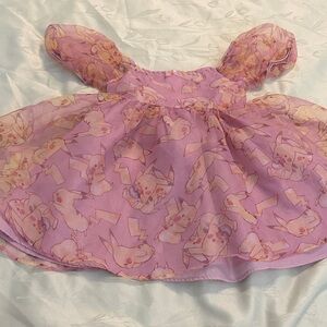 Girls S Pokemon Pikachu Pink Puff Dress